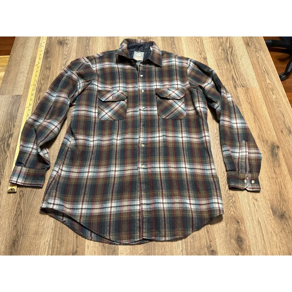 Outdoor Exchange Shirt Mens Size L Multicolor Plaid Button Down Long Sleeve
